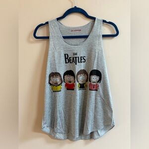 SM Wardrobe South Part The Beatles Cartoon Figure Graphic Tank Top